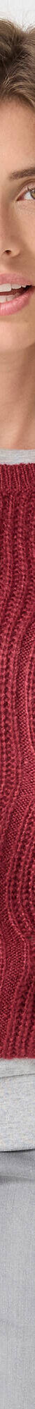 Pull poncho manches coudes, maille anglaise et torsades (bordeaux) Pull poncho manches coudes, maille anglaise et torsades (bordeaux)